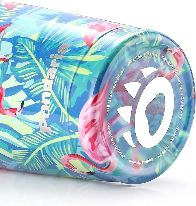 20 oz Stainless Steel Vacuum Insulated Tumbler with Lid - Double Wall Travel Mug Water Coffee Cup for Ice Drink & Hot Beverage, (Flamingo)