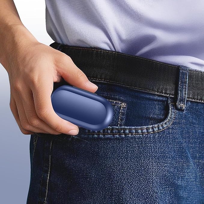 Lanteso True Wireless Bluetooth 5.3 Earbuds, 48H Playtime,Light Weight Headphones in Ear Buds Built in Mic Headset Premium Sound with Deep Bass,Clear Calls Earphones for Sports Workou Blue