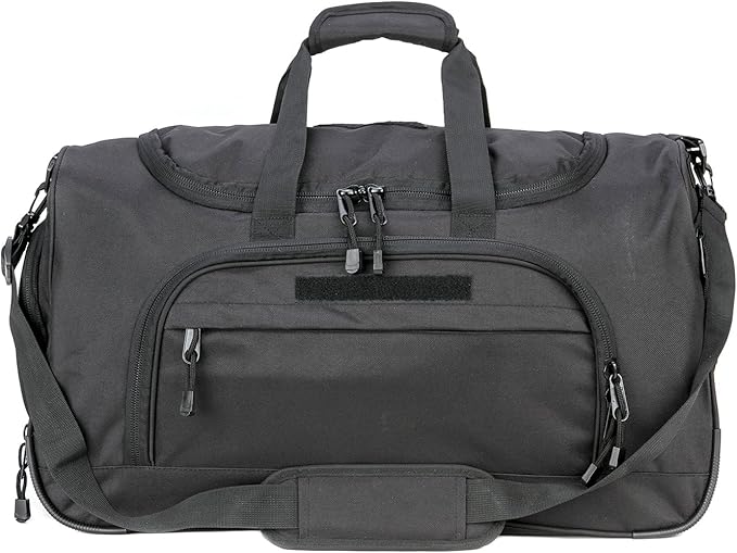 Gym Duffel Bag for Men Sports Duffel Bag with Shoe Compartment (BLACK-Model B)