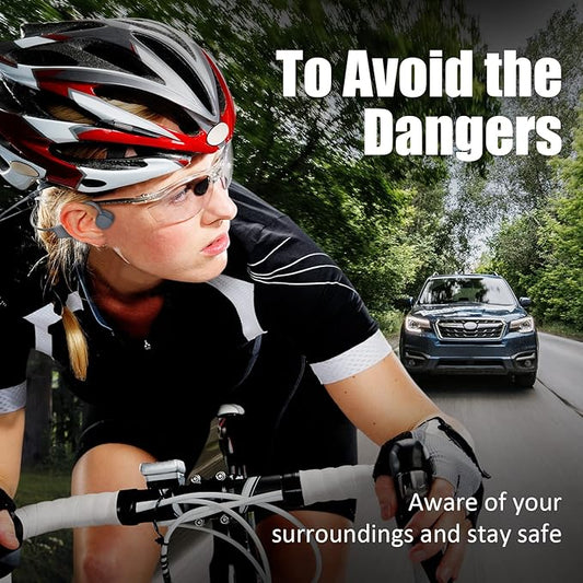 Bone Conduction Headphones - Bluetooth 5.2 Open Ear Headphones IP67 Waterproof Sport Earphones with Noise-Cancelling Mic - Wireless Bone Conducting Headset for Running Hiking Cycling