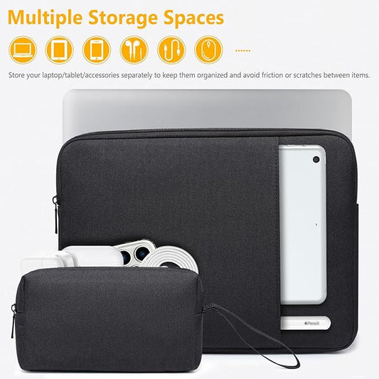 HYZUO 13 Inch Laptop Sleeve Bag Set for MacBook Air 13 M4/M3/M2/M1 2025-2018, MacBook Pro 13 M2/M1 2025-2016, iPad Pro/Air 13, XPS 13, Surface Pro, Notebook Case for 12"-13" Tablet
