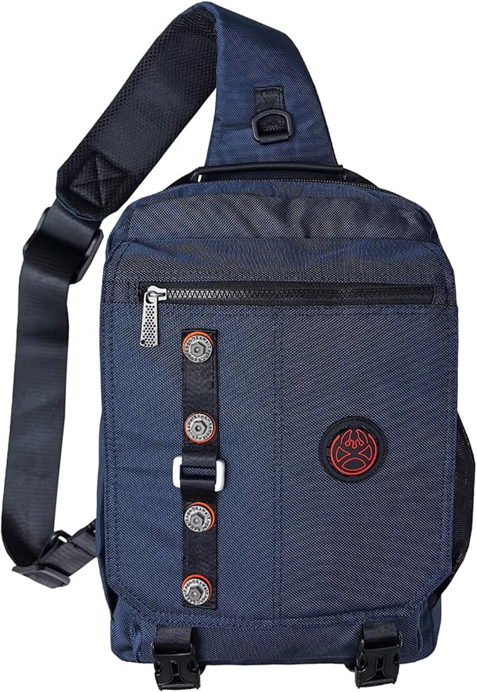 Large Sling Bag Laptop Backpack Cross Body Messenger Bag Shoulder Travel Rucksack (C- Blue)