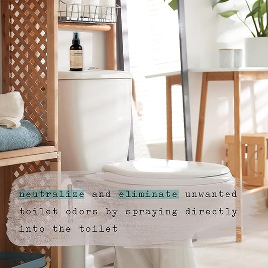 Air Essentials Essential Oil Toilet Spray - Odor Eliminator & Air Freshener - Made with Pure Essential Oils - Eucalyptus Mint - 4 Ounce