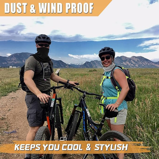 6 Pack Neck Gaiter Bandana Face Mask: Cooling Gator Mask Face Cover Neck Scarf Balaclava