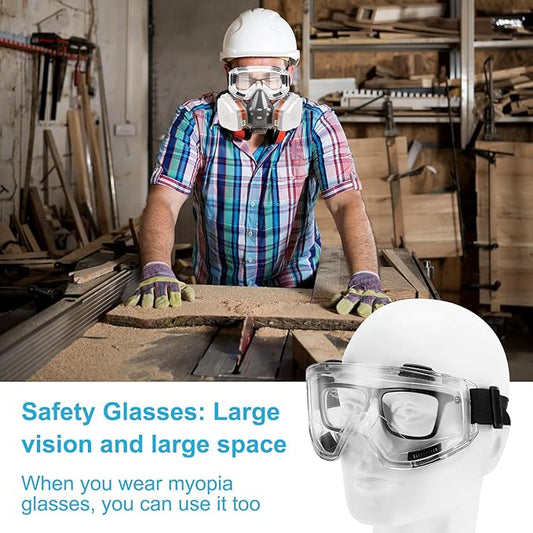 Gas Masks Survival Nuclear and Chemical, Full Face Gas Mask with Activated Carbon Filter