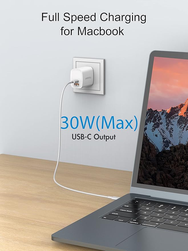 USB C Super Fast Charger,Foldable Dual-Port 30W PD Wall Charger Fast Charging for Samsung Galaxy S23/ S23 Ultra/Z fold4/ A53 5G/ S22/ S22+/ Z Flip3/Z Fold3/S21 FE/Pixel 7 (Cable not Included)