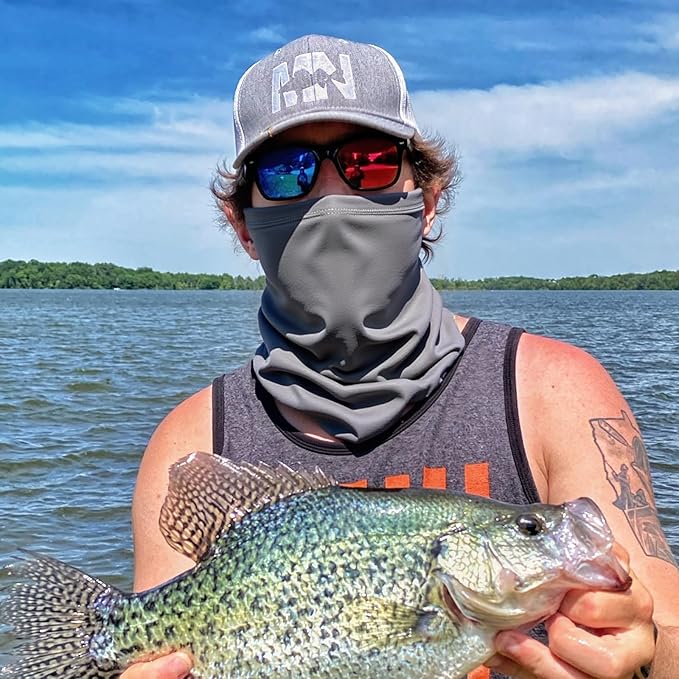 HONGTEYA 6 Pack Neck Gaiter Face Mask: Breathable Windproof Face Cover Balaclava High Elastic Earloop Bandana for Men Women