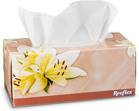 Reeflex Premium Facial Tissues 230 Sheets Per Box, 2-Ply Soft Touch, Gentle and Durable in A Stylish Box - 3 Total Boxes, 690 Sheets Family Pack