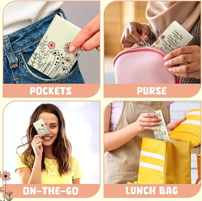 Ctosree 50 Pack Pocket Tissues Travel Packs Bulk 500 Sheet Small Tissues Pocket Packs 3 Ply Mini Travel Size Individual(Wild Flower)