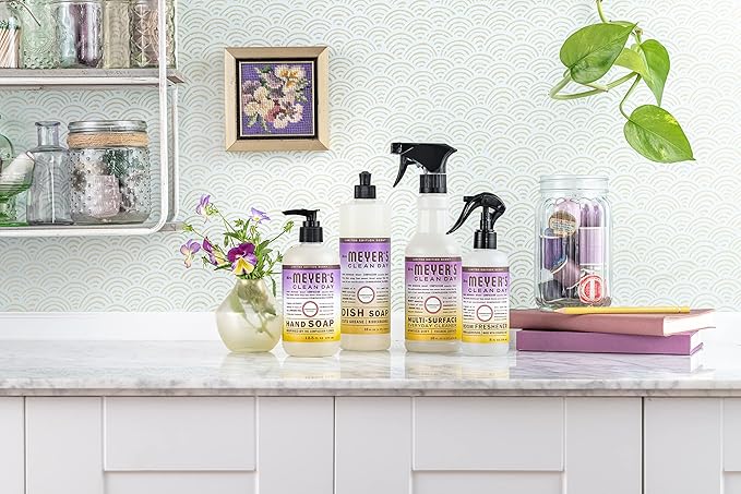 MRS. MEYER'S CLEAN DAY Room and Air Freshener Spray, Non-Aerosol Spray Bottle Infused with Essential Oils, Compassion Flower, 8 fl. oz - Pack of 3