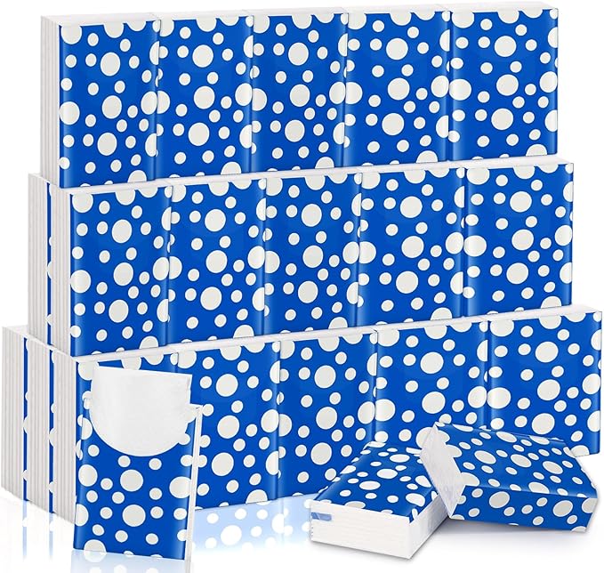 25 Pack Pocket Tissues 250 Sheets Small Mini Travel Size Tissue Packs 3 Ply Unscented with Unique Embossing Process Individual Portable Tissue Pack for Purse Travel Camping