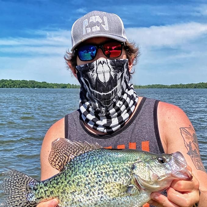 HONGTEYA 6 Pack Neck Gaiter Face Mask: Breathable Windproof Face Cover Balaclava High Elastic Earloop Bandana for Men Women