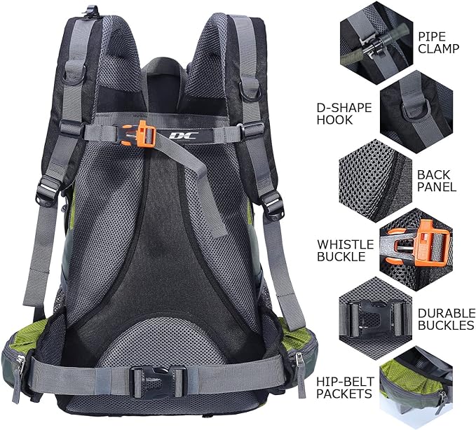 Diamond Candy Waterproof Hiking Backpack for Men and Women, Lightweight Day Pack for Travel Camping