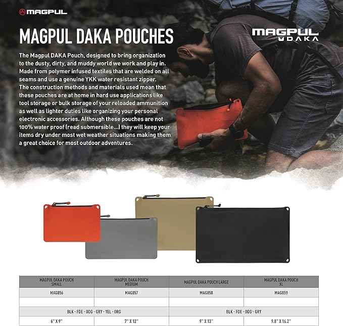 Magpul DAKA Pouch Zippered Tactical Range Tool and Gear Bag