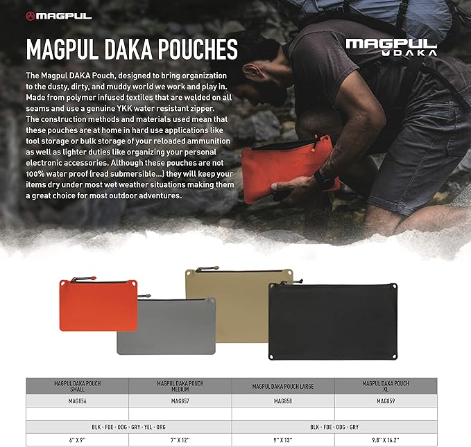 Magpul DAKA Pouch Zippered Tactical Range Tool and Gear Bag