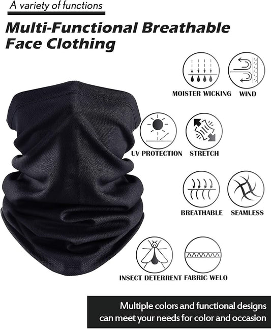 Geyoga Winter Face Mask for Men UV Protection Mask Sunscreen Breathable Windproof Neck Gaiters Scarf Fishing Cycling Running