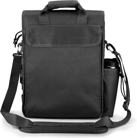 Tactical Messenger Bag Military MOLLE Sling Shoulder Pack Briefcase Laptop Assault Gear Handbags Utility Carry Satchel (Black, 17.3 inch)
