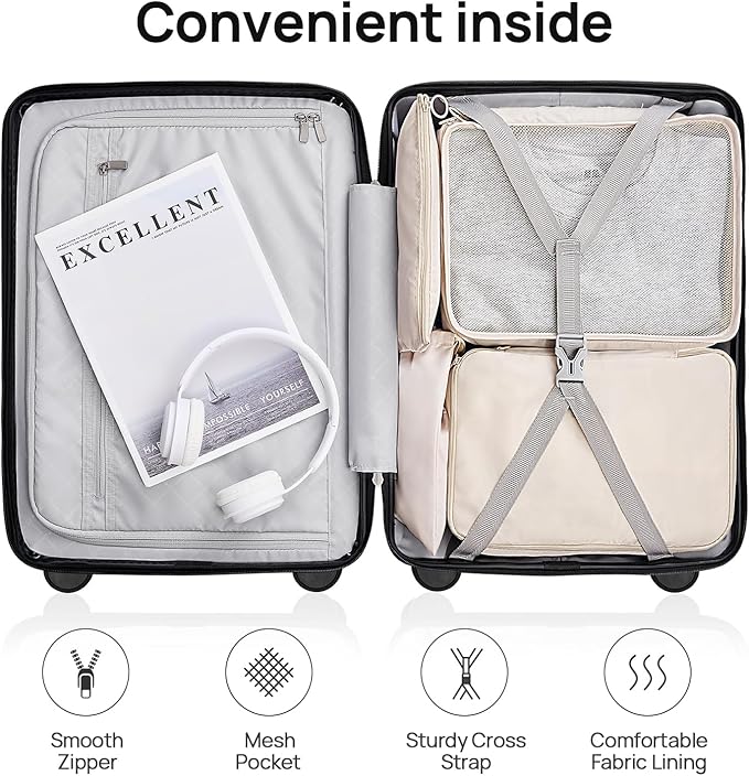 NINETYGO Large Checked Luggage 28 Inch, Checking In Luggage with Smooth Spinner Wheels, Expandable, Hard Shell PC+ABS Suitcase, Lightweight Travel Luggage, TSA Approved (Grey, Andes)