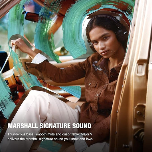 Marshall Major V On-Ear Wireless Bluetooth Headphones - Brown
