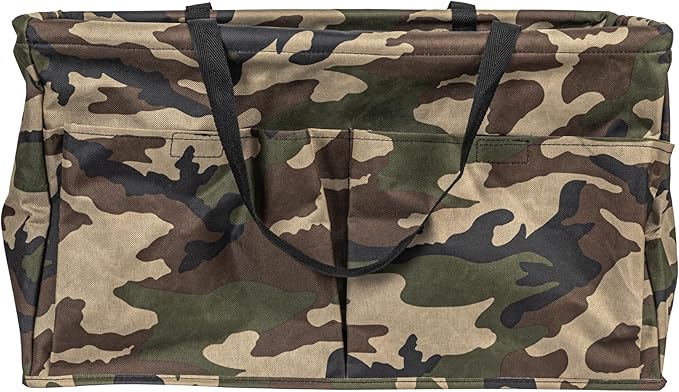 Household Essentials Camo Krush Container All-Purpose Utility Tote with Pockets