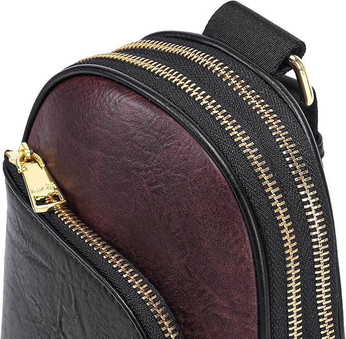 INICAT RFID Blocking Sling Bag Leather Crossbody Bags for Women Fanny Pack Cross Body for Woman Chest Bag for Travel 1.9L