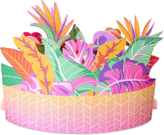 Papyrus Blank Pop-Up Card for Birthdays, Thinking of You and All Occasions (Tropical)