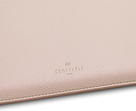 Comfyable Laptop Sleeve 13 Inch Precisely Compatible with MacBook Air M4 2025-2018 & MacBook Pro M2 2022 M1 2020-2016, Faux Leather Cover Case, Sand