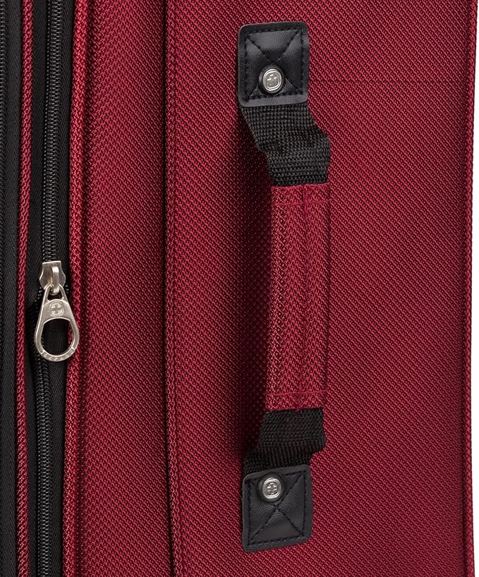 SwissGear Sion Softside Expandable Luggage, Burgundy, Checked-Large 29-Inch
