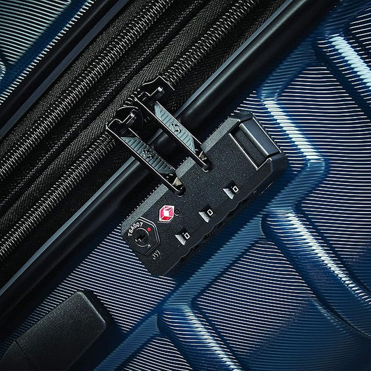 Samsonite Omni 2 28-Inch Large Checked Hardside Luggage with 360° Spinner Wheels - Scratch Resistant Hardshell - TSA Lock - Expandable Polycarbonate Shell for Lightweight Travel - Nova Teal