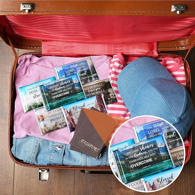 24 Packs Travel Size Tissue Pocket Slim Pack Facial 3 Ply Wallet Size Pocket Tissues for Travel Wedding Party Favors, 6 Styles(Biblical Landscape)