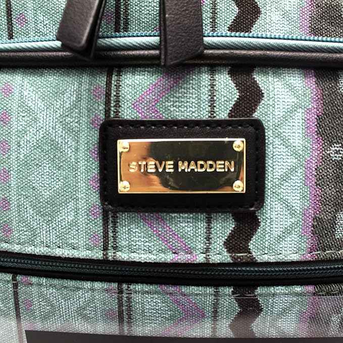 Steve Madden Unisex-Adult (Luggage only) Carry on Bag with Spinner Wheels, Legends Turquoise, 20in