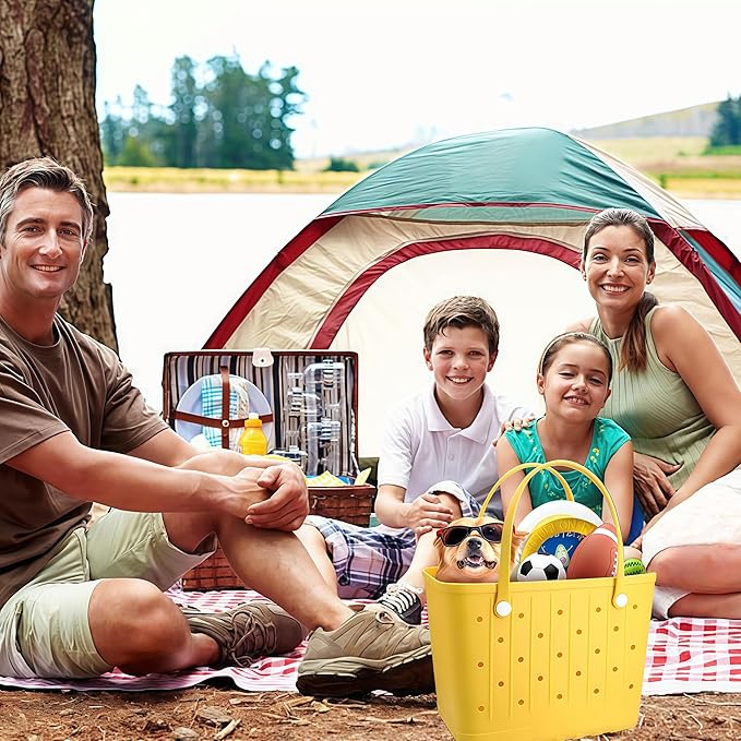 CXY Rubber Beach Bag EVA Waterproof Tote Bags Washable Sand-proof Travel Handbags for Pool Boat Groceries Work Sports