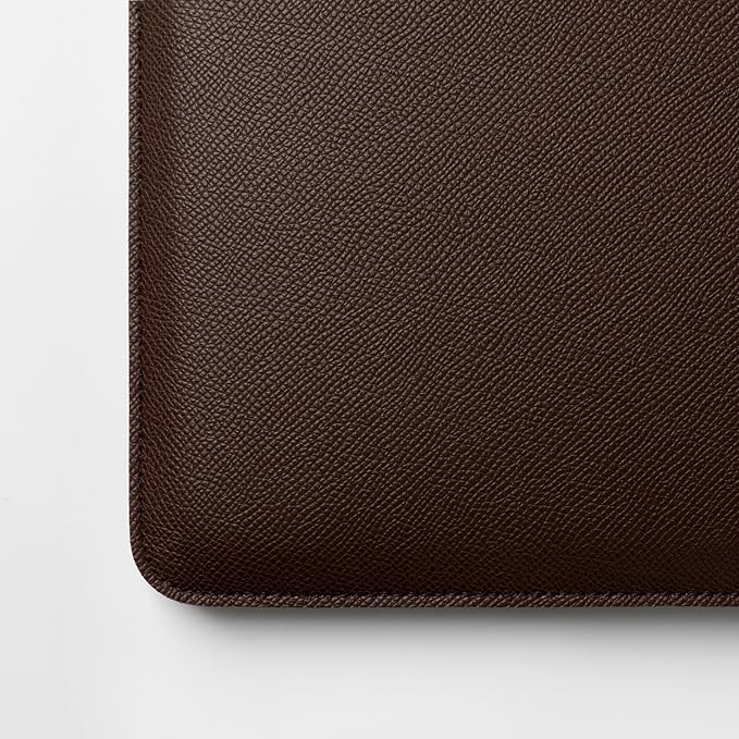 Comfyable Laptop Sleeve 15 Inch Precisely Compatible with MacBook Air 15" M4 2025 A3241 & M3 2024 A3114 & M2 2023 A2941, Faux Leather Cover Case, Coffee