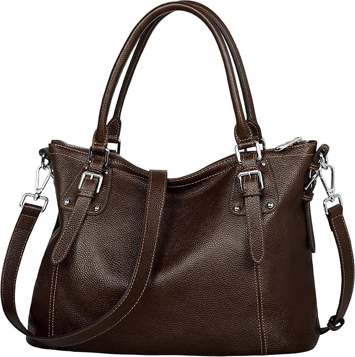 HESHE Genuine Leather Purses and Handbags for Women Tote Shoulder Bag Satchel Purse Top Handle Bags Hobo Crossbody Purse