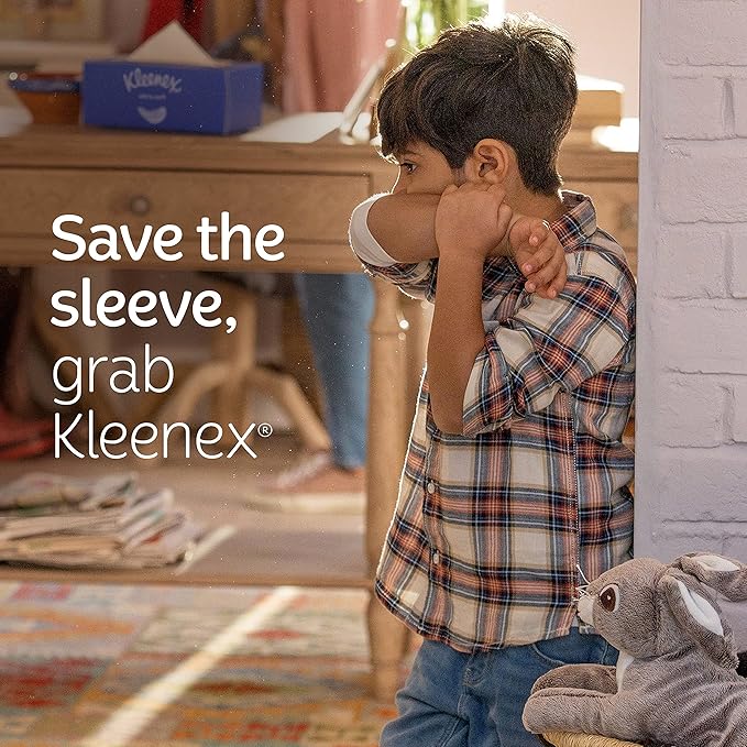 Kleenex Ultra Soft Facial Tissues, 8 Cube Boxes, 80 Tissues per Box, 3-Ply, Packaging May Vary (Pack of 2)
