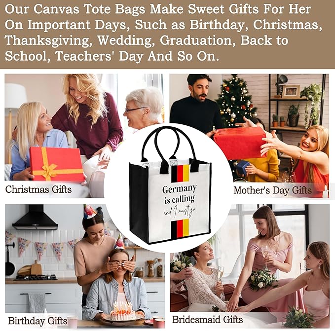 ONDTOM Travel Gifts Bag, Scotland Lover Gifts, Simple Modern Beach Bag, Birthday Christmas Retirement Gifts for Women