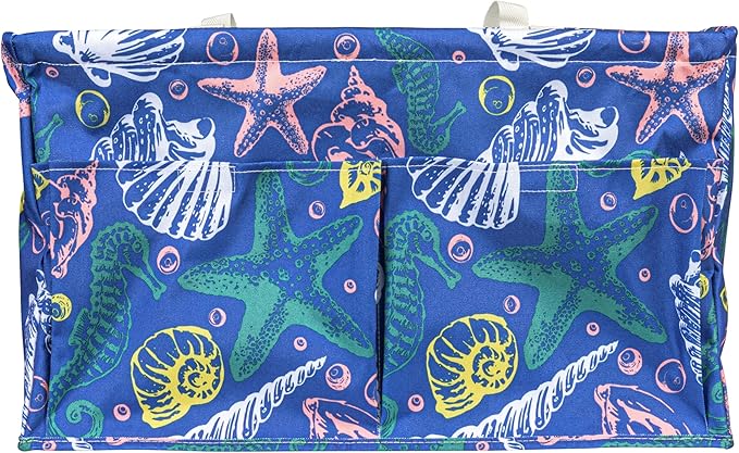 Household Essentials Sea Shell Krush Container All-Purpose Utility Tote with Pockets