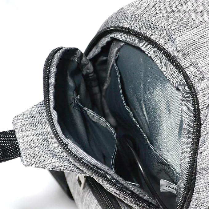 Anti-Theft Daypack Crossbody Sling Backpack, USB Charging Connector Port, Lightweight Day Pack for Travel, Hiking, Everyday, Large, Pink