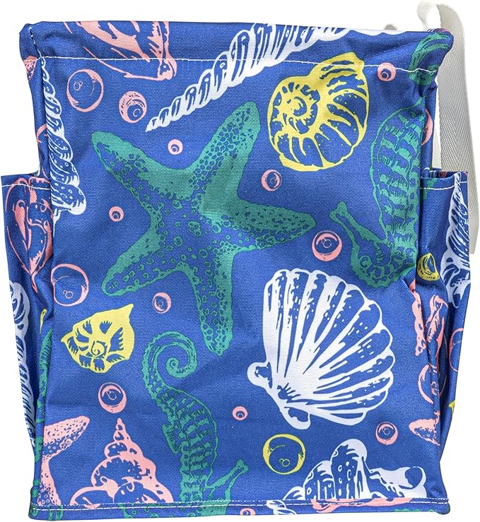 Household Essentials Sea Shell Krush Container All-Purpose Utility Tote with Pockets