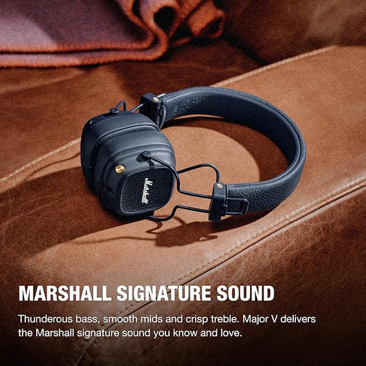 Marshall Major V On-Ear Wireless Bluetooth Headphones - Midnight Blue