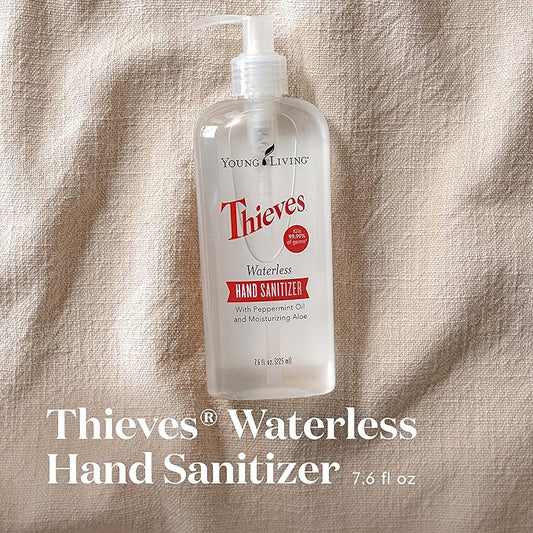 Young Living Thieves Hand Sanitizer – Essential Oil-Infused, Plant-Based, Quick-Drying, 7.6 fl oz