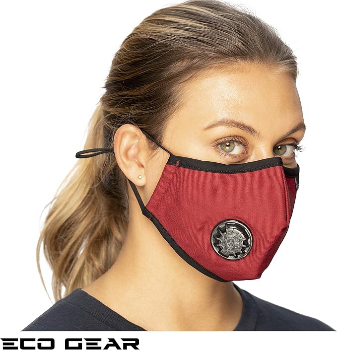 Anti Pollution Face Mask Particulate Respirator| Mask for Dust, Exhaust Gas, Smoke, Smog, Pollen and Fumes | Unisex Military Grade Washable Mouth Mask