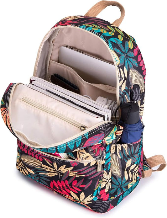 Kinmac Laptop Travel Outdoor Backpack with Massage Cushion Straps For 13 inch 14 inch and 15 inch Laptop (Black Mape)