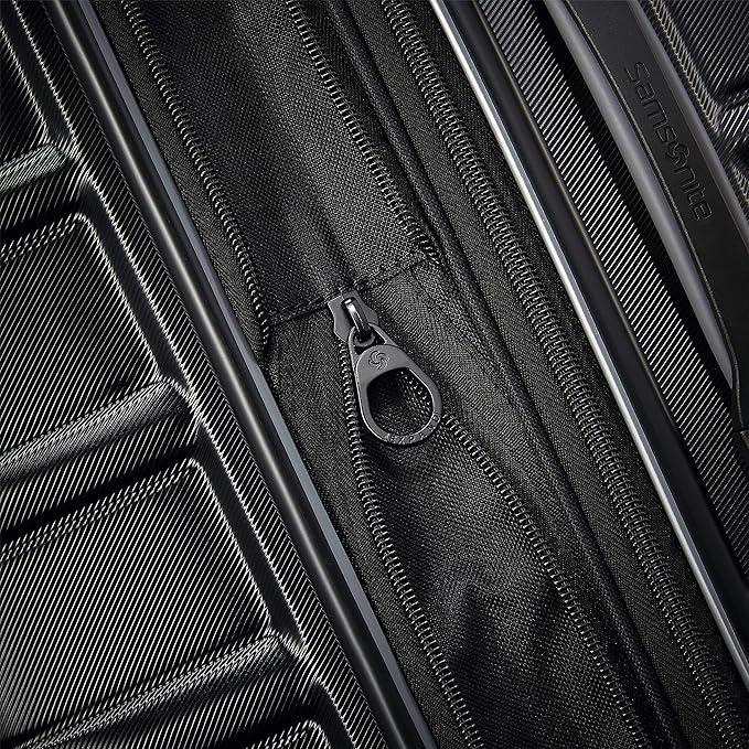Samsonite Omni 2 24-Inch Medium Checked Hardside Luggage with 360° Spinner Wheels - Scratch Resistant Hardshell - TSA Lock - Expandable Polycarbonate Shell for Lightweight Travel - Midnight Black