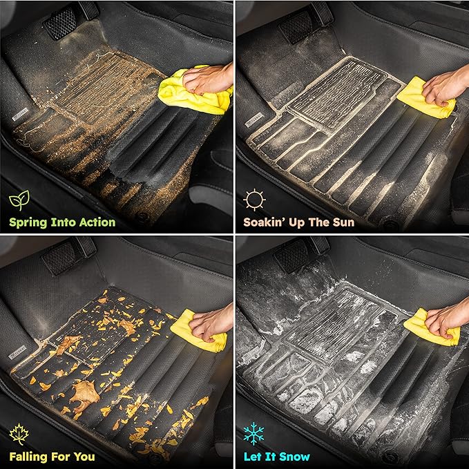 TuxMat - for Lexus RX 2023-2026 Models - Custom Car Mats - Maximum Coverage, All Weather, Laser Measured - This Full Set Includes 1st and 2nd Rows