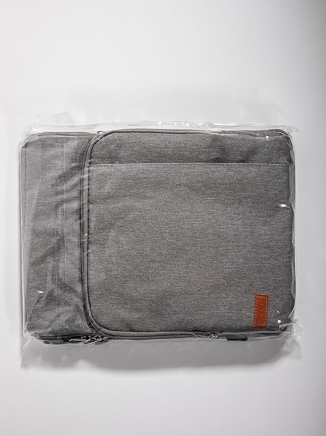 MoKo Laptop Sleeve Bag for 13.3-14 Inch, Notebook Carrying Case with Pocket Fits New MacBook Pro M3/M2 14" /13" M2/M1 Pro/M1 Max 14.2 2023-2021/Air 13.6" M2 2022, Surface Pro 9/8 13", Light Gray