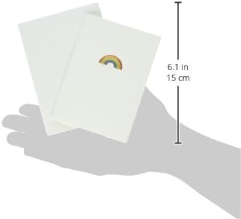 Graphique Rainbow La Petite Presse Boxed Notecards - 10 Embellished Gold Foil Rainbow Blank Cards with Matching Envelopes and Storage Box, 3.25" x 4.75" (L1332CB)