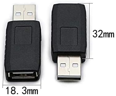 2 Pack USB 2.0 AF/AM Adapter Type A Female to USB A Male Adapter Connector Converter Plug