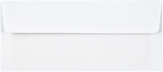 LUXPaper #10 Foil Lined Business Envelopes | Peel & Press | 4 1/8" x 9 1/2" | White w/Gold LUX Lining | 60lb. Text | 50 Qty