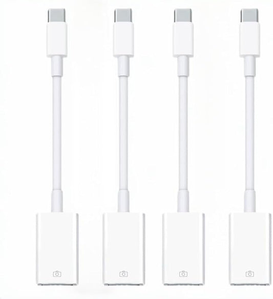 4Pack USB-C to USB 3.0 Adapter, USB C Male to USB Female OTG Adapter,Thunderbolt3 to USBA Adapter Compatible with MacBook Pro/Air, iPad Pro, iPhone 16 Pro Max/15, Galaxy S25/S24/S23/S22